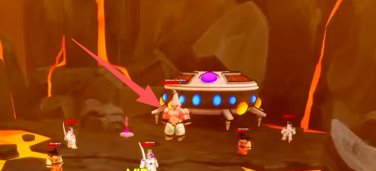 Anime Tactical Simulator Dragon Balls — Demonic Pudding boss in a lava cave area, drops the 4th Dragon Ball at 3% rate