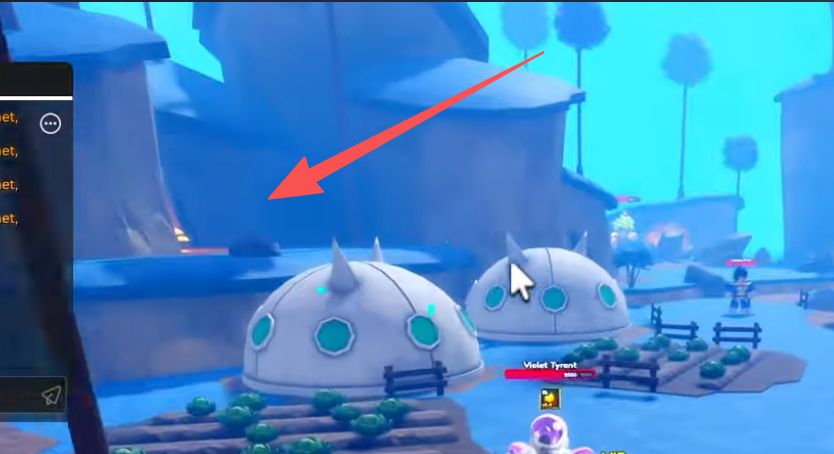 Anime Tactical Simulator Dragon Balls — Namex Planet map showing the area near dome buildings where the 5th Dragon Ball spawns