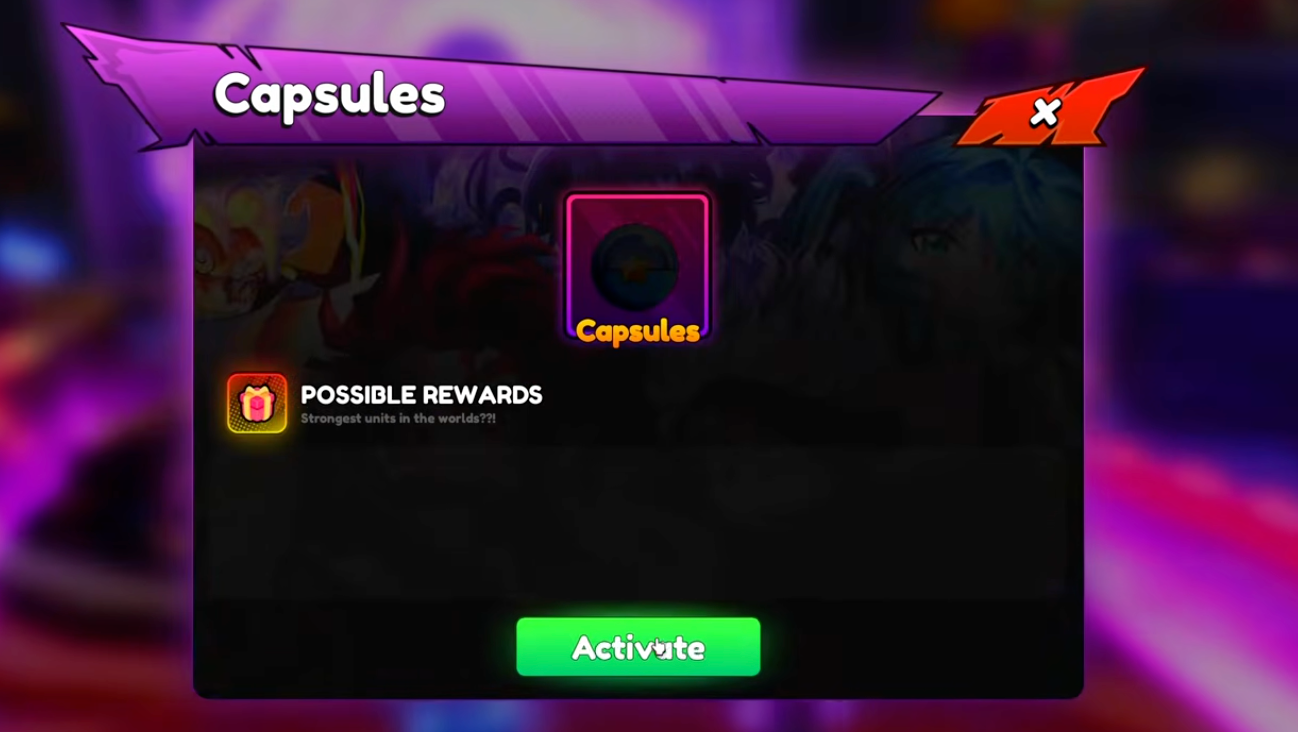 Anime Tactical Simulator capsule system — obtained from summoning in the Bleach world