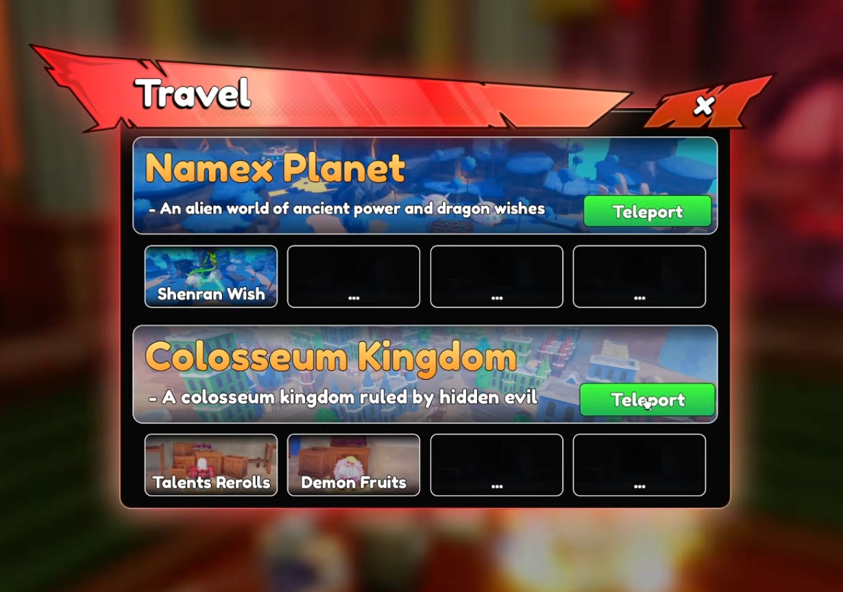 Anime Tactical Simulator progression — Next world unlock screen showing the cost to travel to the One Piece world